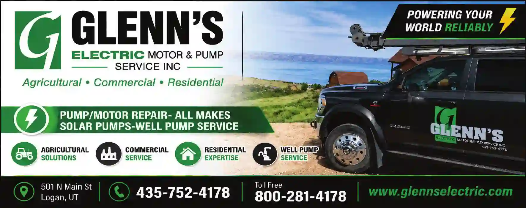 Sump Pumps print ad for Glenn's Electric Motor & Pump Service Inc
