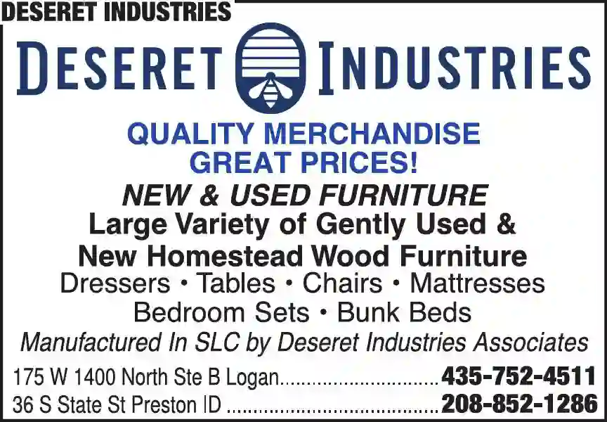 Furniture - Retail print ad for Deseret Industries