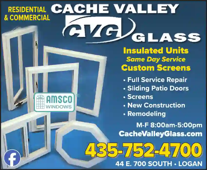Windows print ad for Cache Valley Glass