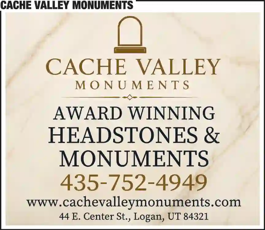 Monuments print ad for Cache Valley Monuments