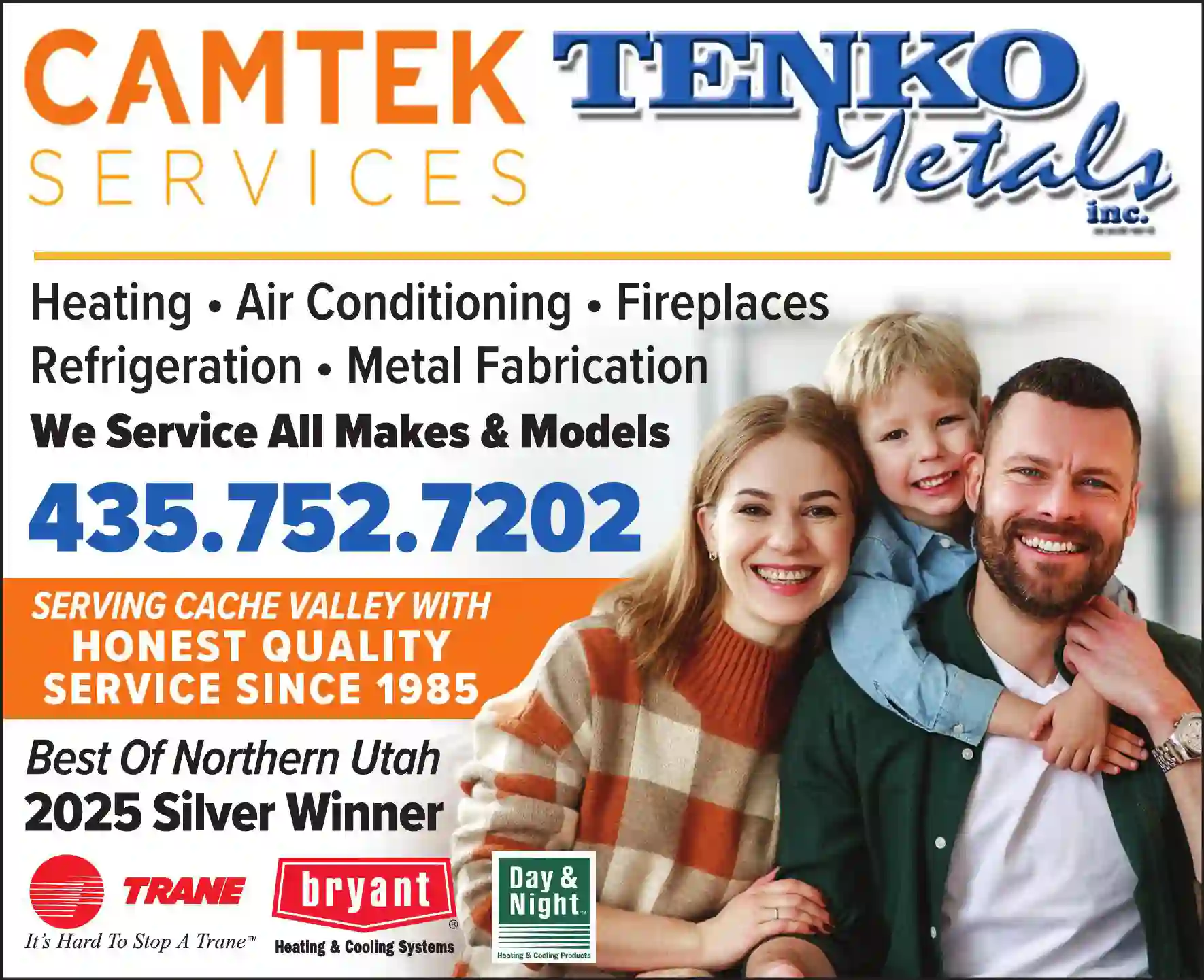 Heating Contractors print ad for Tenko Metals/Heating & Air Conditioning