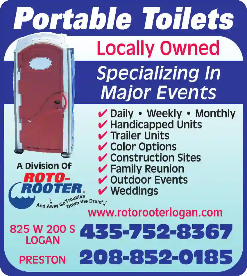 Toilets - Portable print ad for Roto Rooter-Portable Toilets