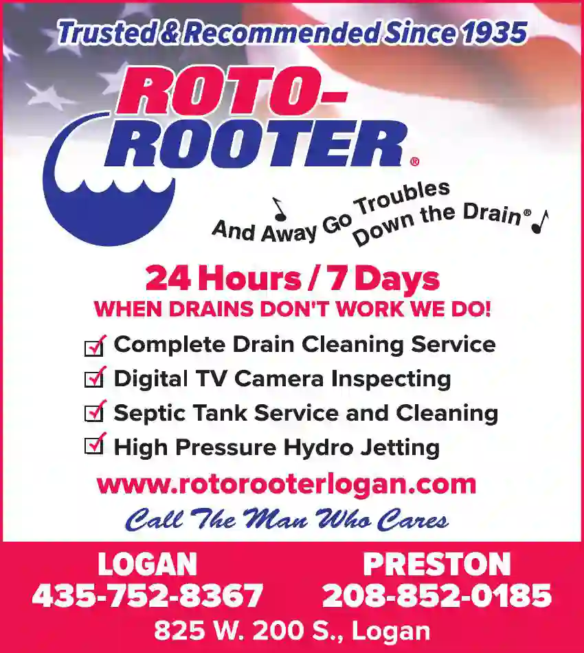 Plumbing Drains & Sewer Cleaning print ad for Cache Valley Roto-Rooter