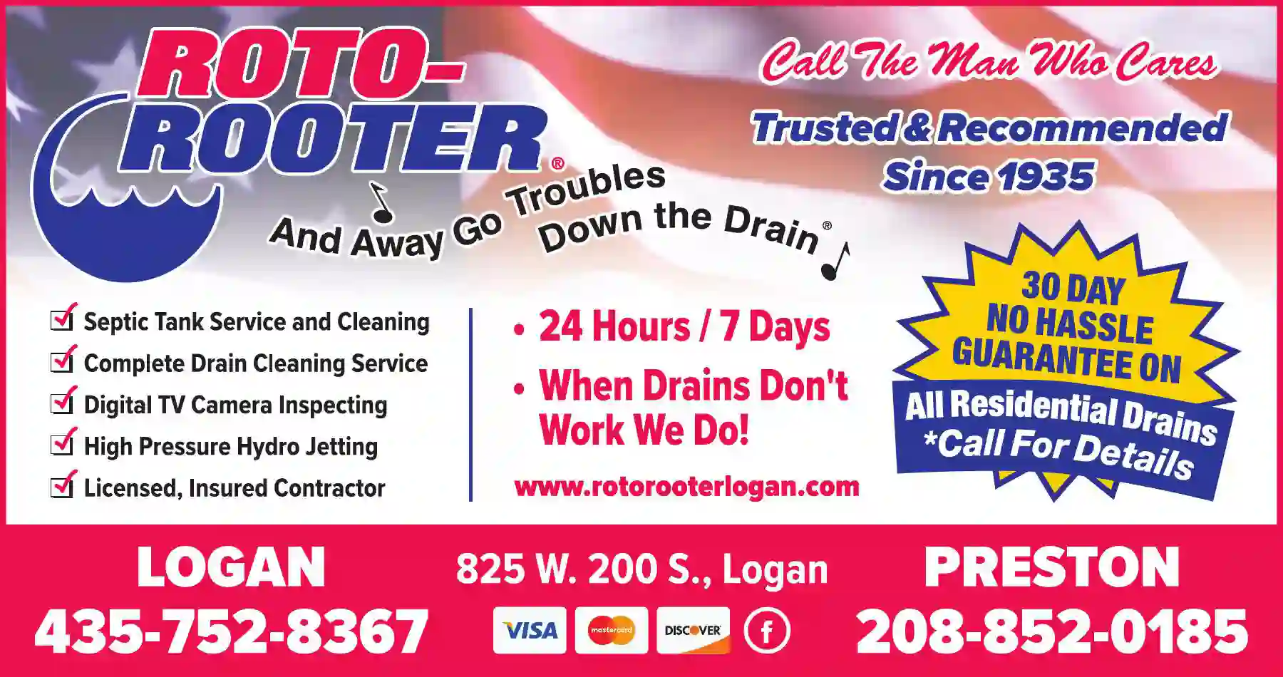 Septic Tanks & Systems - Cleaning print ad for Roto-Rooter Sewer Drain Service