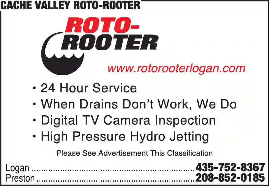 Plumbing Contractors print ad for Cache Valley Roto-Rooter