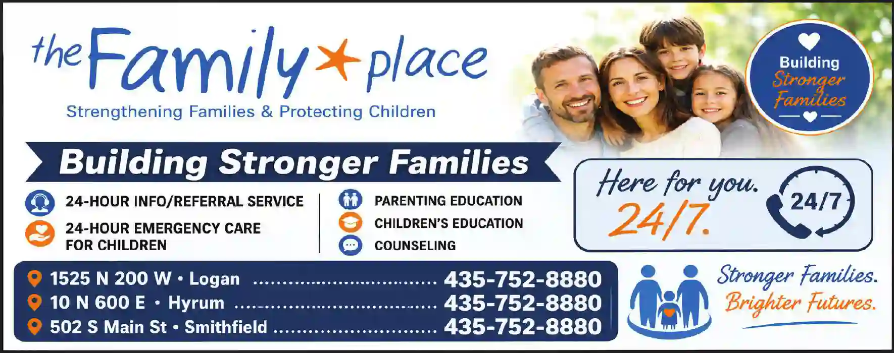Crisis Intervention print ad for Family Place The
