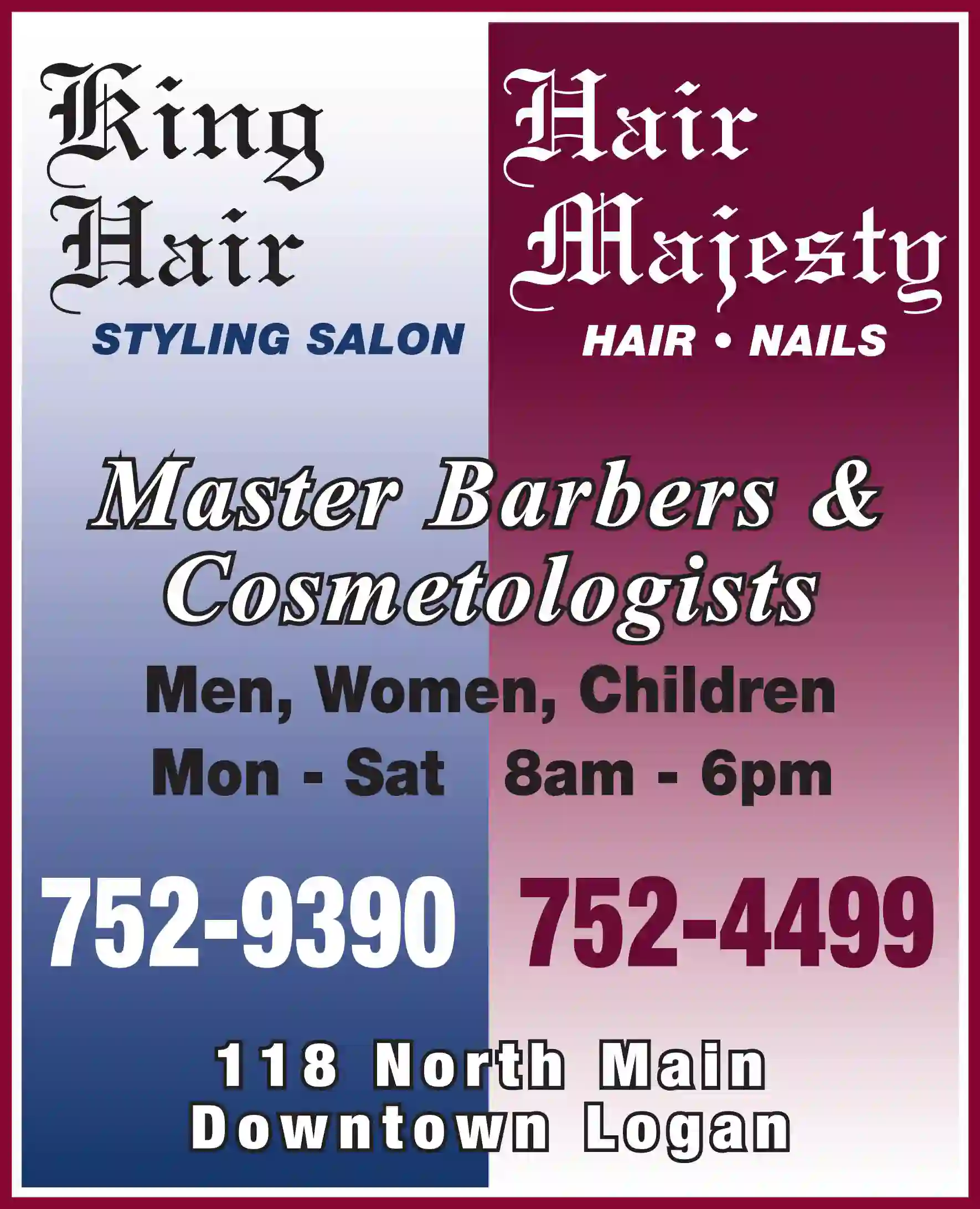 Beauty Salons & Services print ad for Hair Majesty Styling Salon