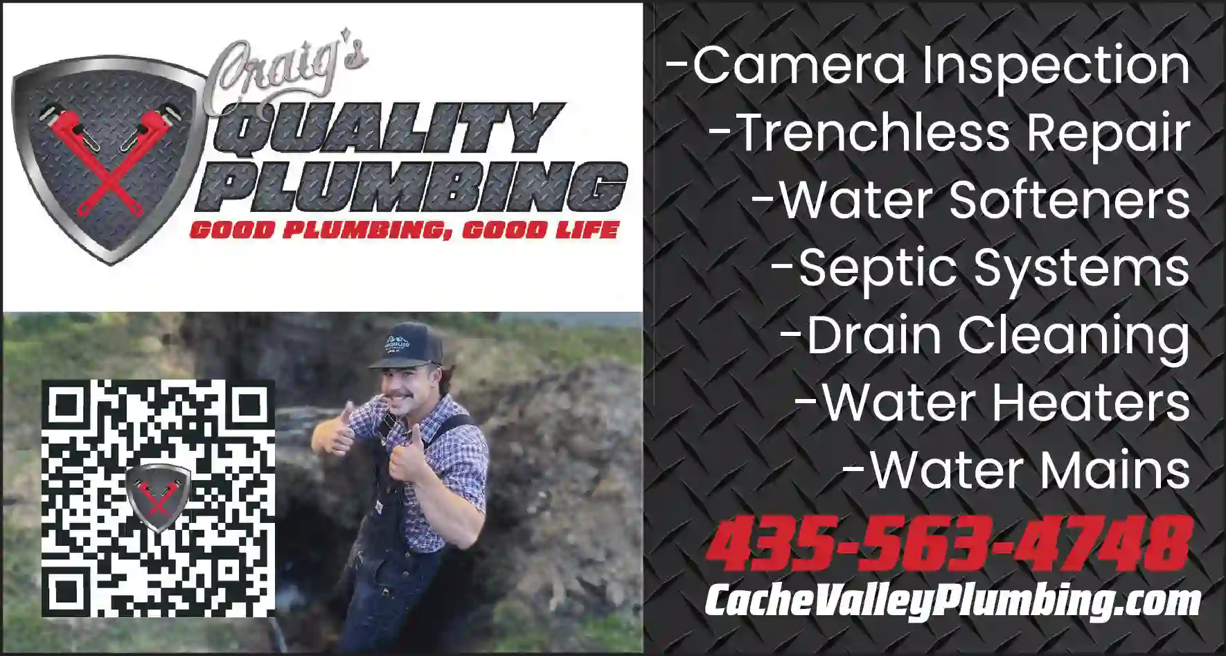 Plumbing Contractors print ad for Craig's Quality Plumbing Inc