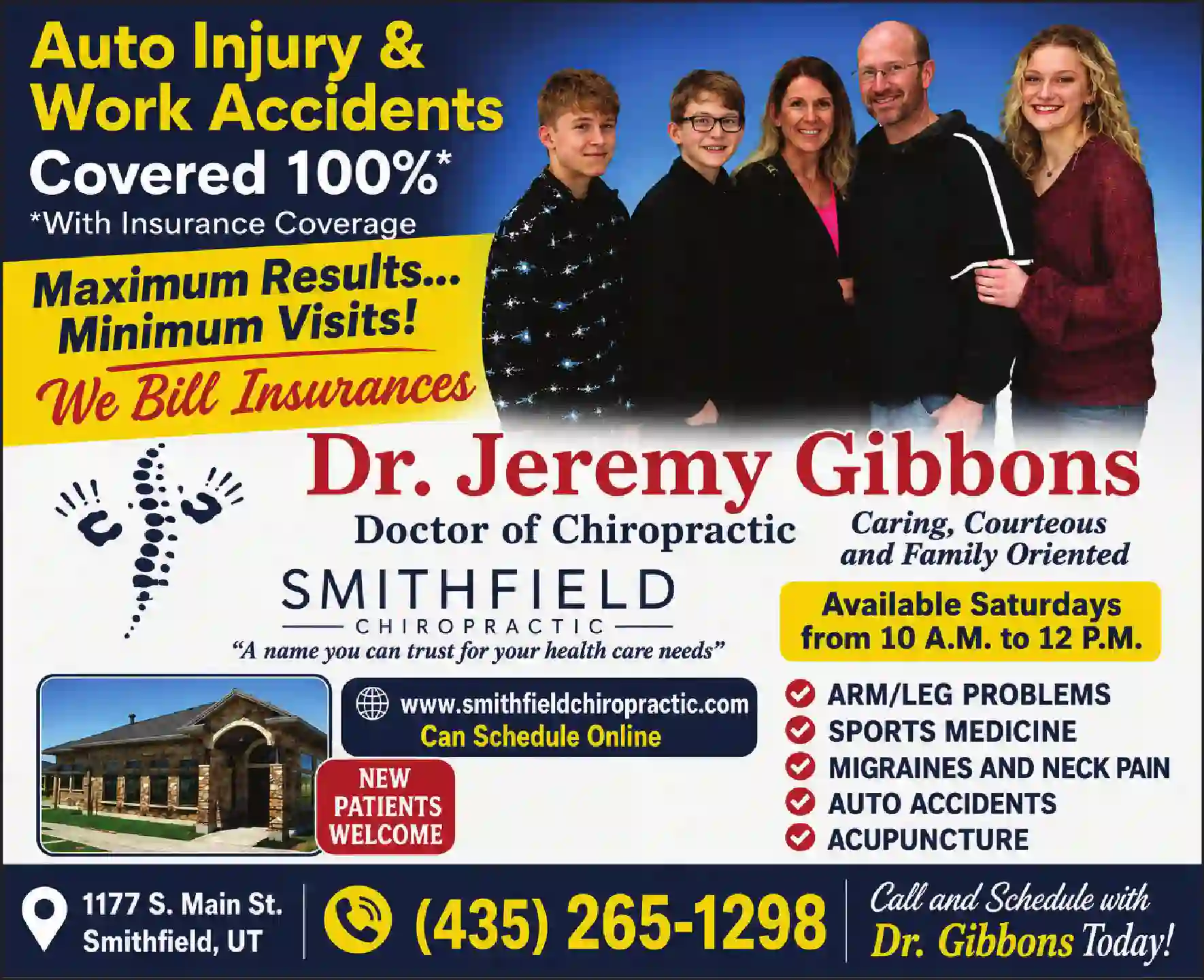Chiropractic Physicians print ad for Gibbons Jeremy DC