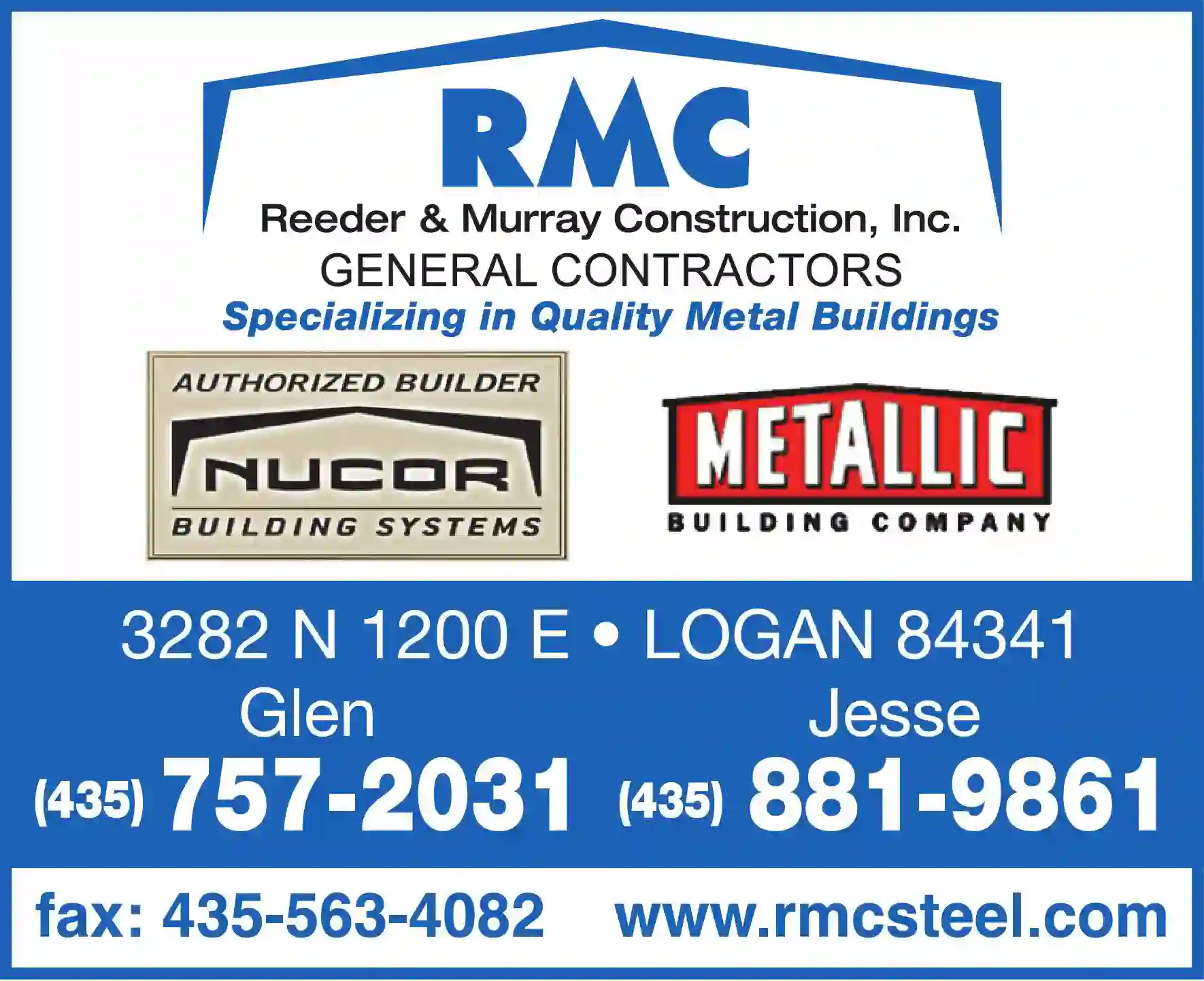 Buildings - Metal print ad for Reeder & Murray Construction