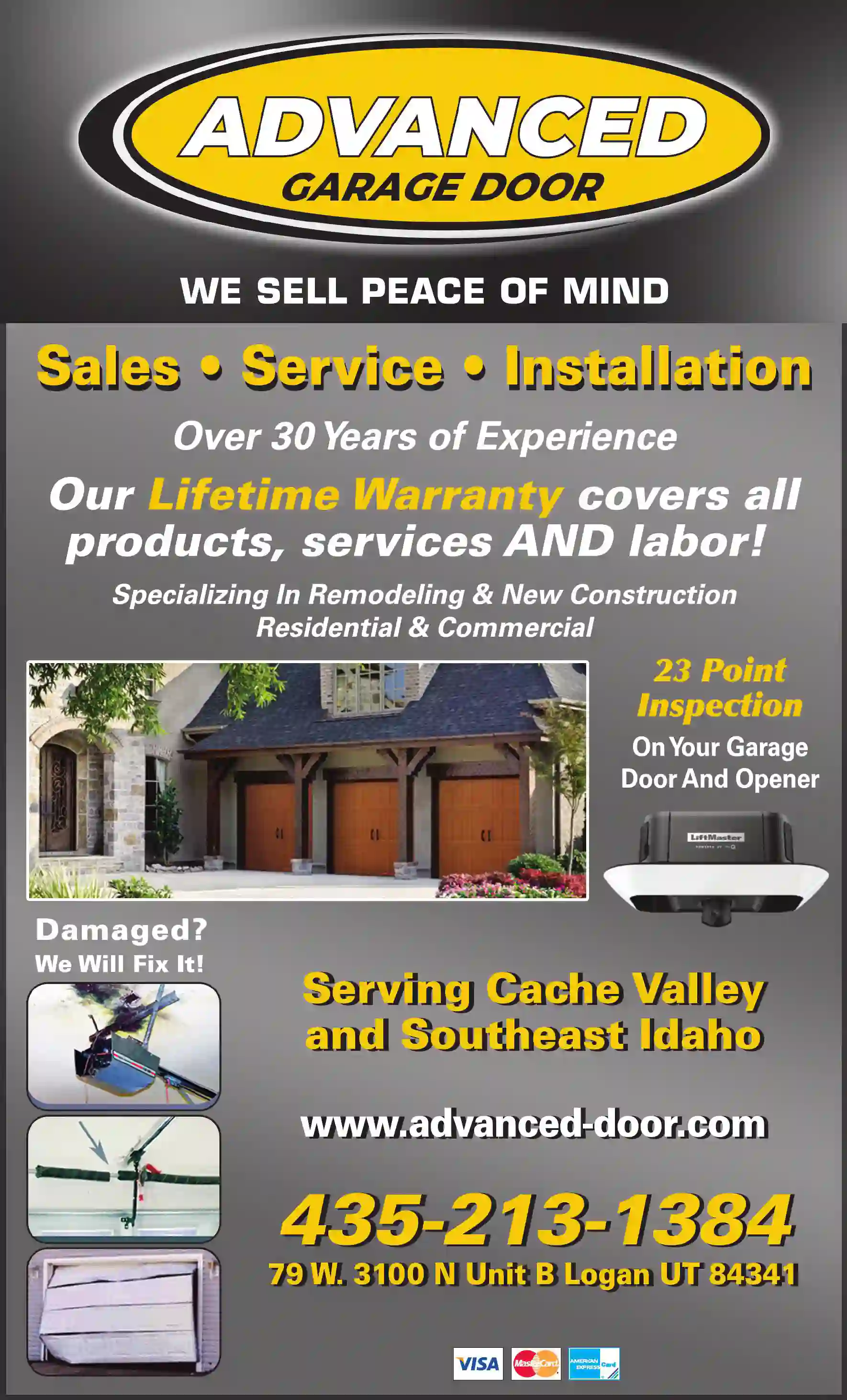 Doors - Garage - Openers print ad for Advanced Door LC