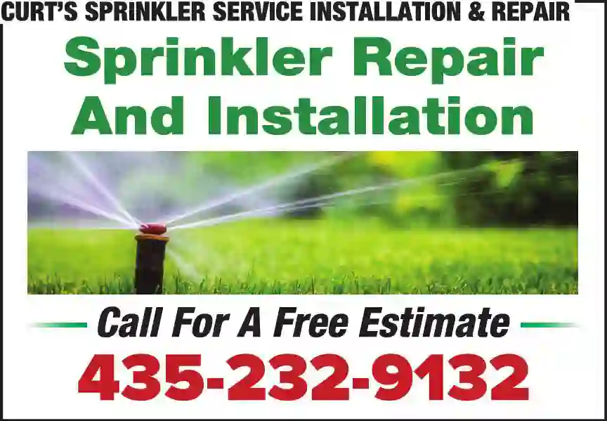 Sprinklers - Garden & Lawn print ad for Curt's Sprinkler Service Installation & Repair