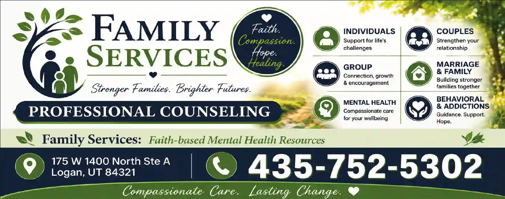 Counselors - Marriage, Family, Child & Individual print ad for Family Services