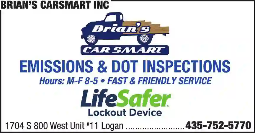 Emission Inspections print ad for Brian's Carsmart Inc