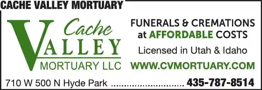 Mortuaries print ad for Cache Valley Mortuary