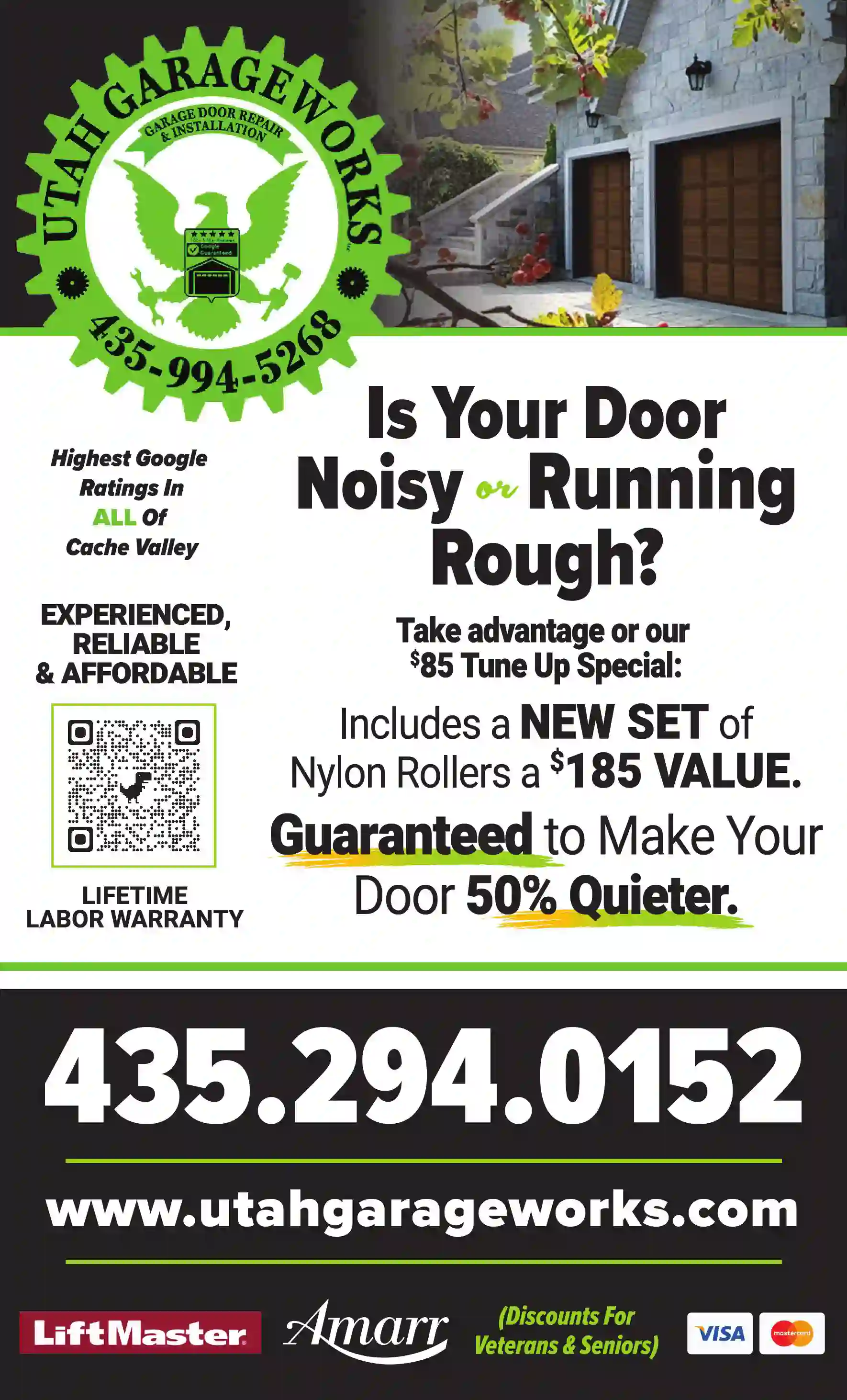 Garage Doors & Openers print ad for Utah Garageworks