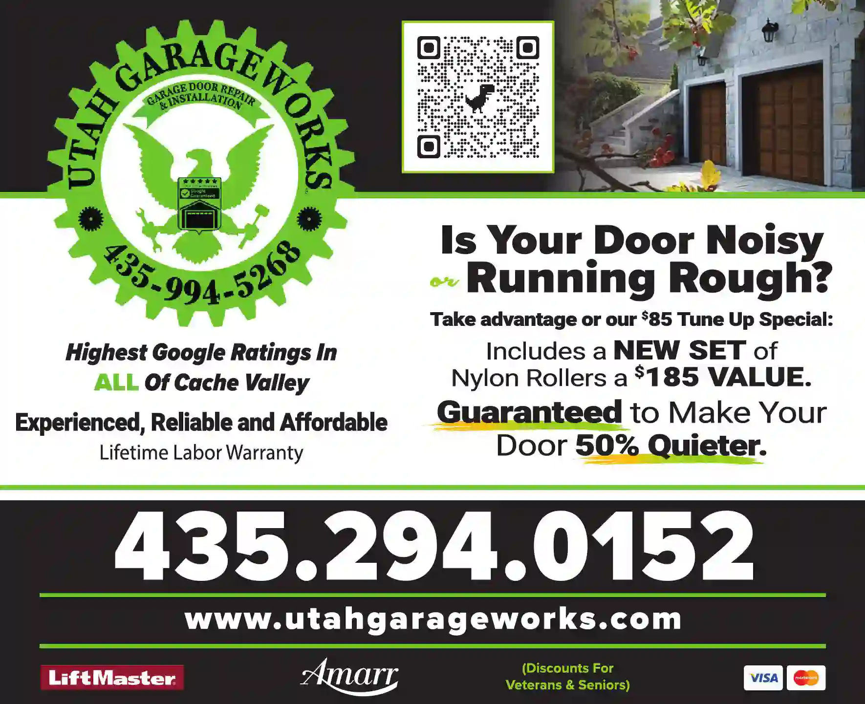 Doors - Garage - Openers print ad for Utah Garageworks