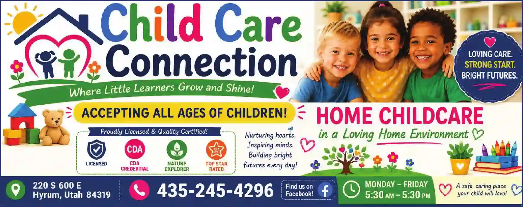 Child Care print ad for Licensed Childcare Home