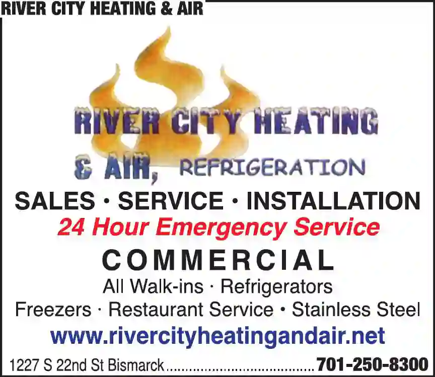 Refrigeration Equipment - Commercial - Sales & Service print ad for River City Heating & Air
