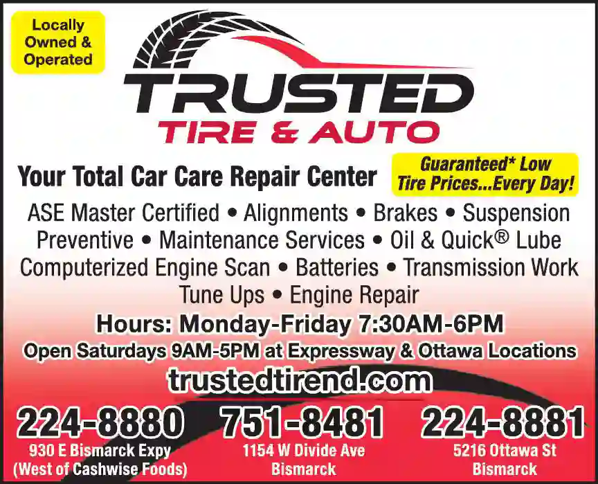 Auto Repair & Service print ad for Trusted Tire & Auto
