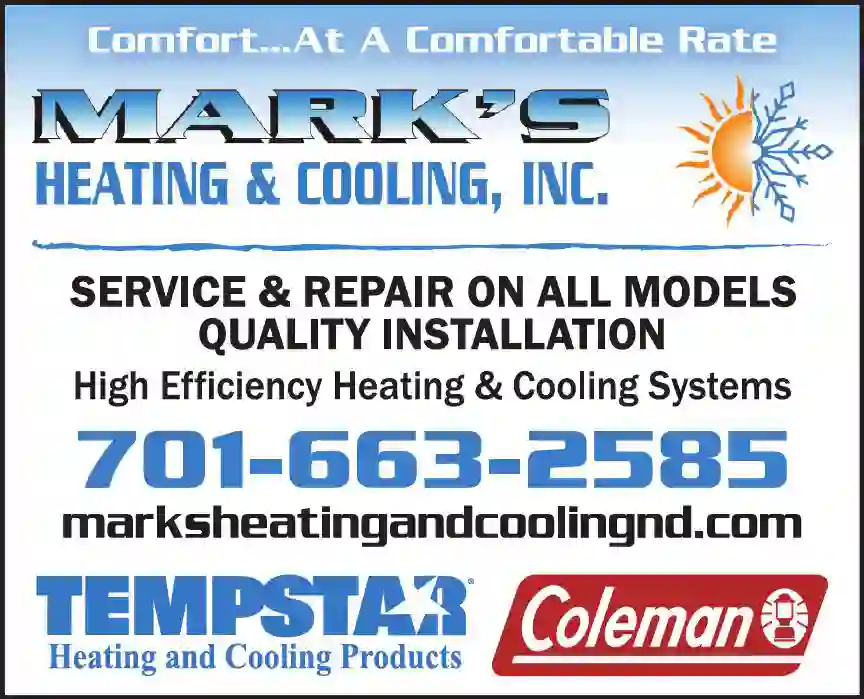 Air Conditioning - Contractors print ad for Mark's Heating & Cooling Inc