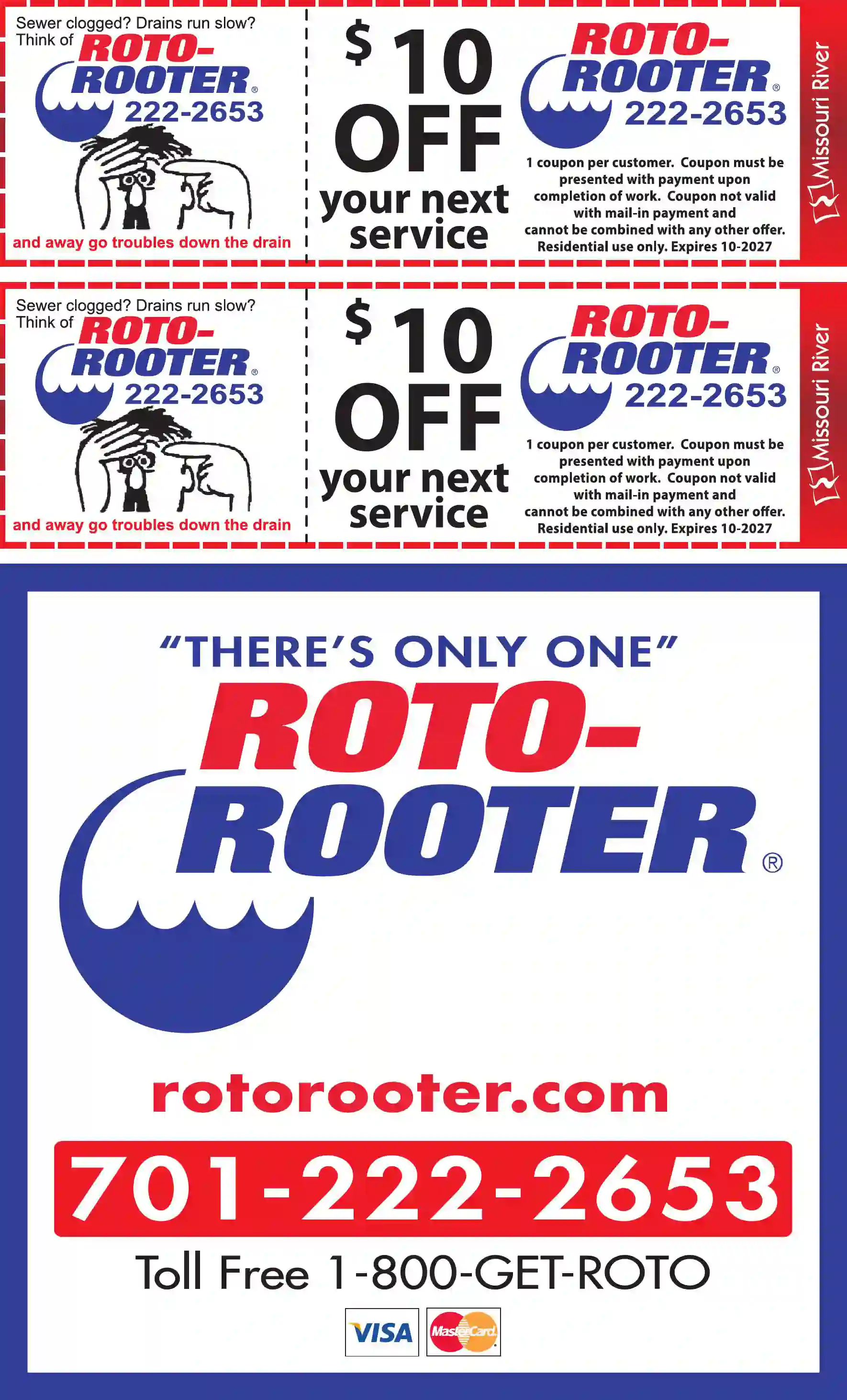 Plumbing Drains & Sewer Cleaning print ad for Roto-Rooter