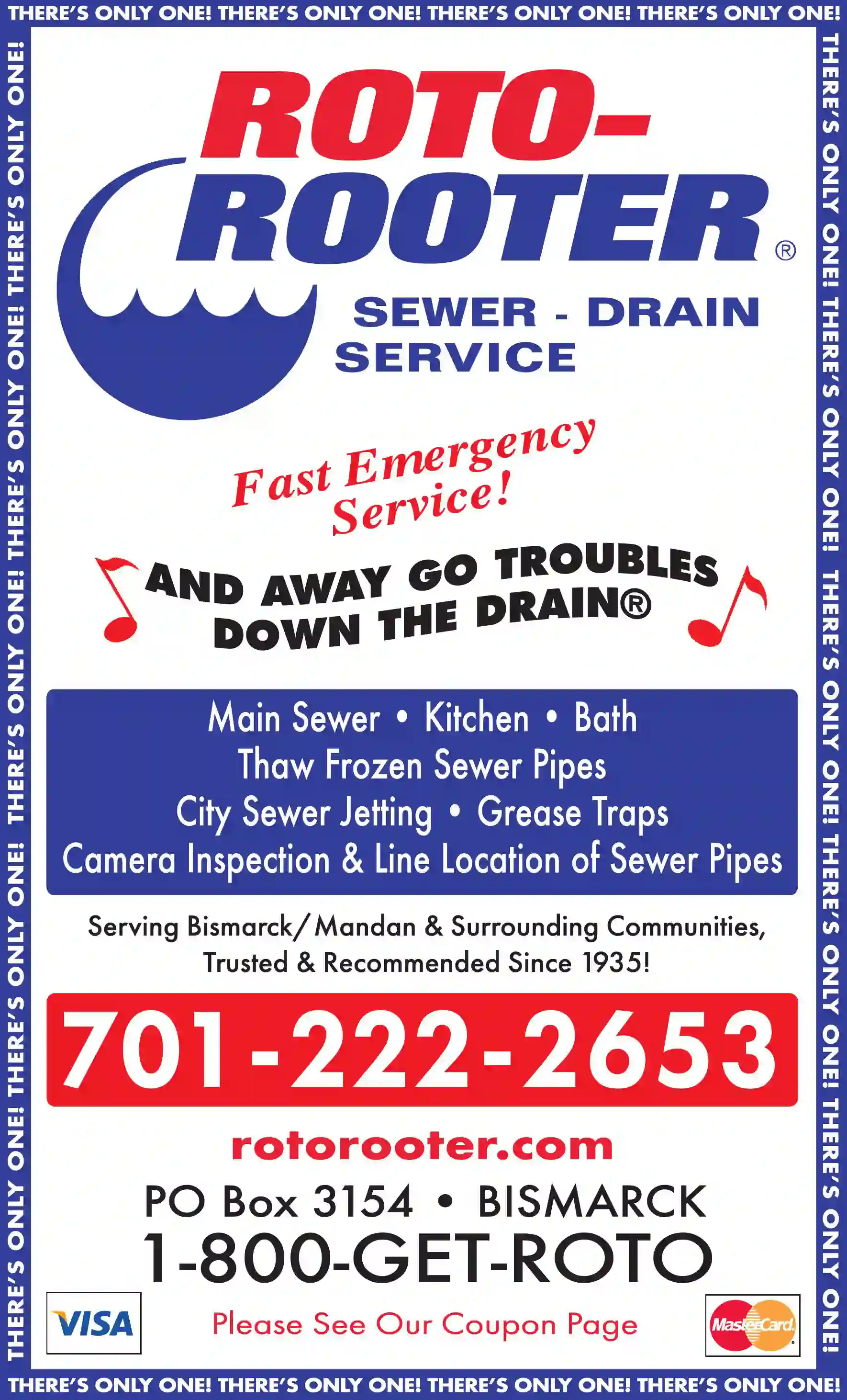 Drain Cleaning print ad for Roto-Rooter