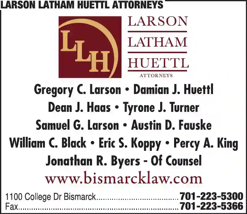 Attorneys print ad for Larson Latham Huettl Attorneys