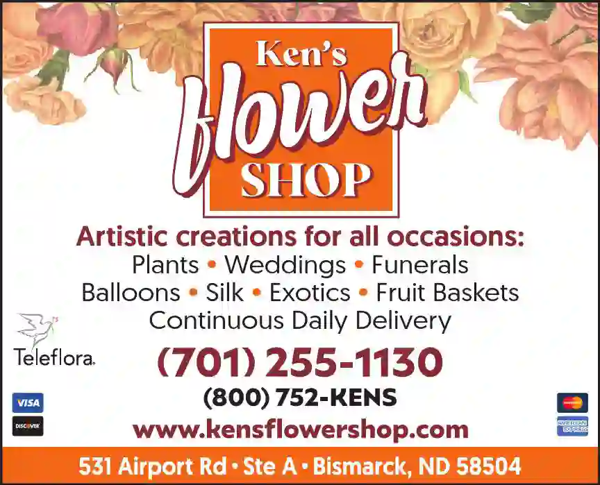 Florists - Retail print ad for Ken's Flower Shop