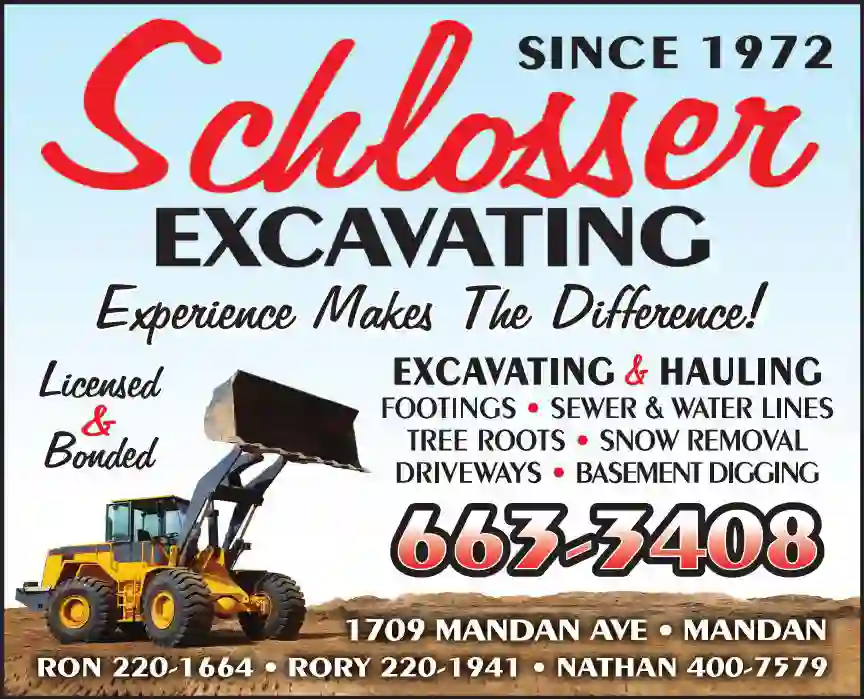 Excavating Contractors print ad for Schlosser Excavating