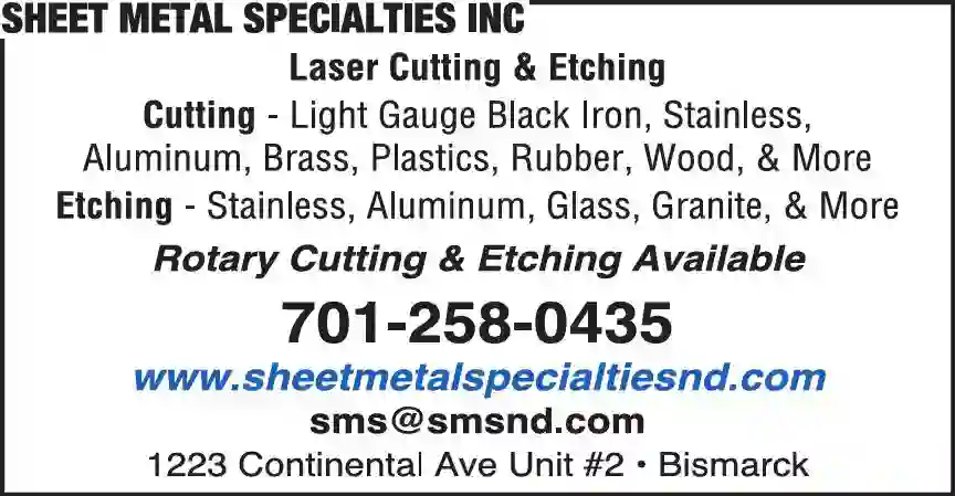 Laser Cutting print ad for Sheet Metal Specialties Inc