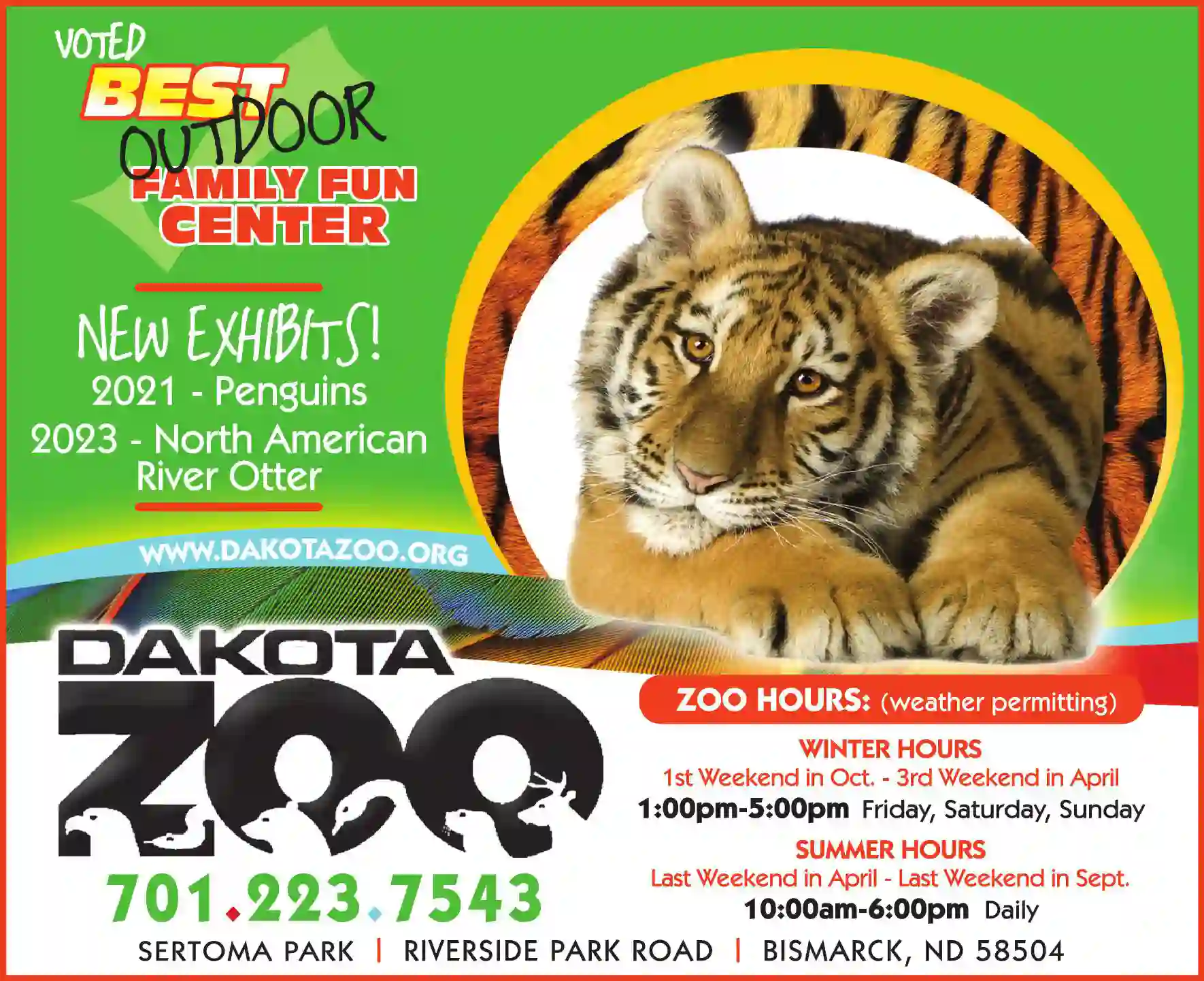 Zoos print ad for Dakota Zoo