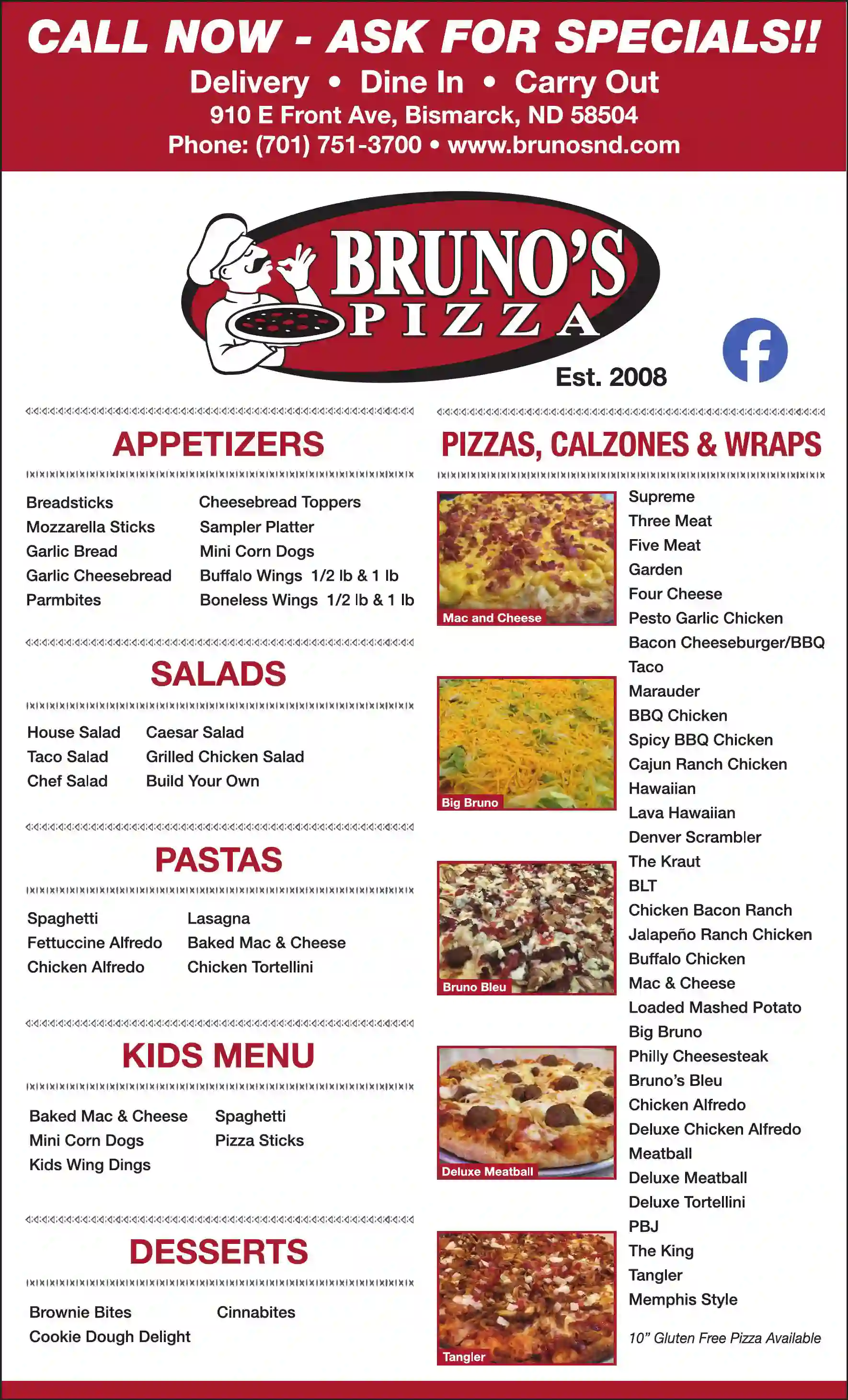 Pizza print ad for Bruno's Pizza