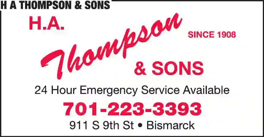 Water Heaters - Dealers print ad for H A Thompson & Sons