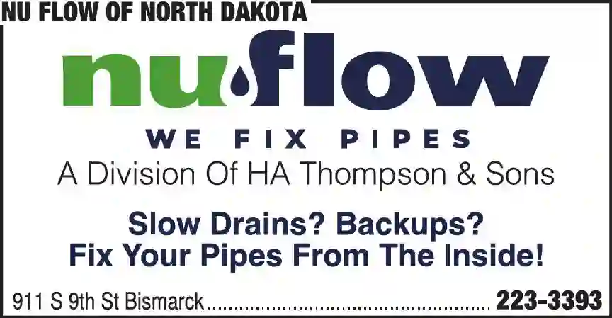 Plumbing Drains & Sewer Cleaning print ad for Nu Flow Of North Dakota