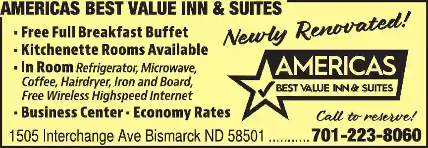 Motels & Other Accommodations print ad for Americas Best Value Inn & Suites