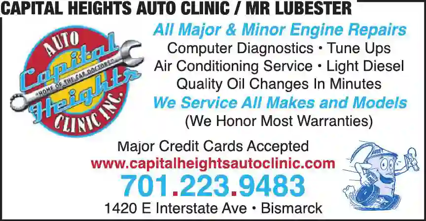 Auto Repair & Service print ad for Capital Heights Auto Clinic ^ Mr Lubester