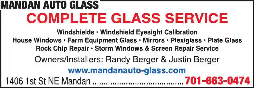 Glass - Auto, Plate, Window print ad for Mandan Auto Glass