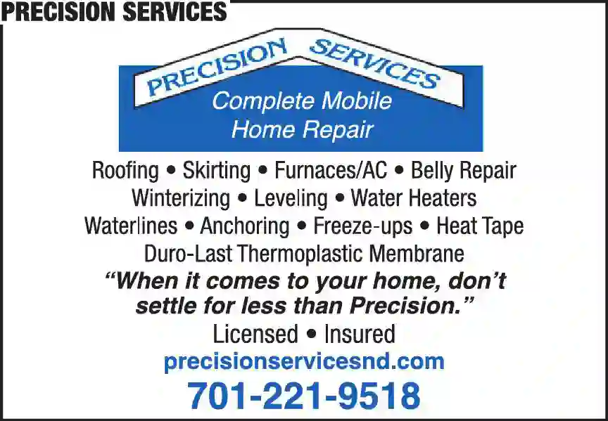 Manufactured - Mobile Homes - Repair & Service print ad for Precision Services