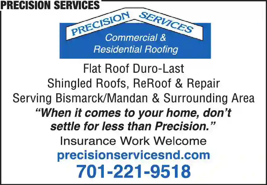 Roofing Contractors print ad for Precision Services