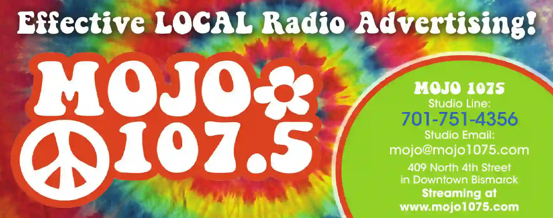 Radio Stations & Broadcasting Companies print ad for MoJo 107.5