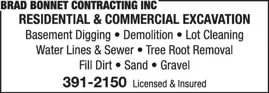 Excavating Contractors print ad for Brad Bonnet Contracting Inc