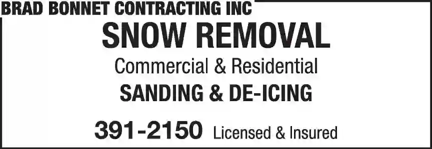Snow Removal Service print ad for Brad Bonnet Contracting Inc