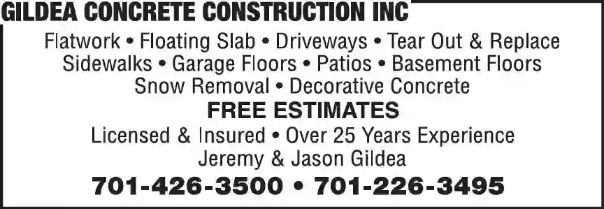 Concrete Contractors print ad for Gildea Concrete Construction Inc