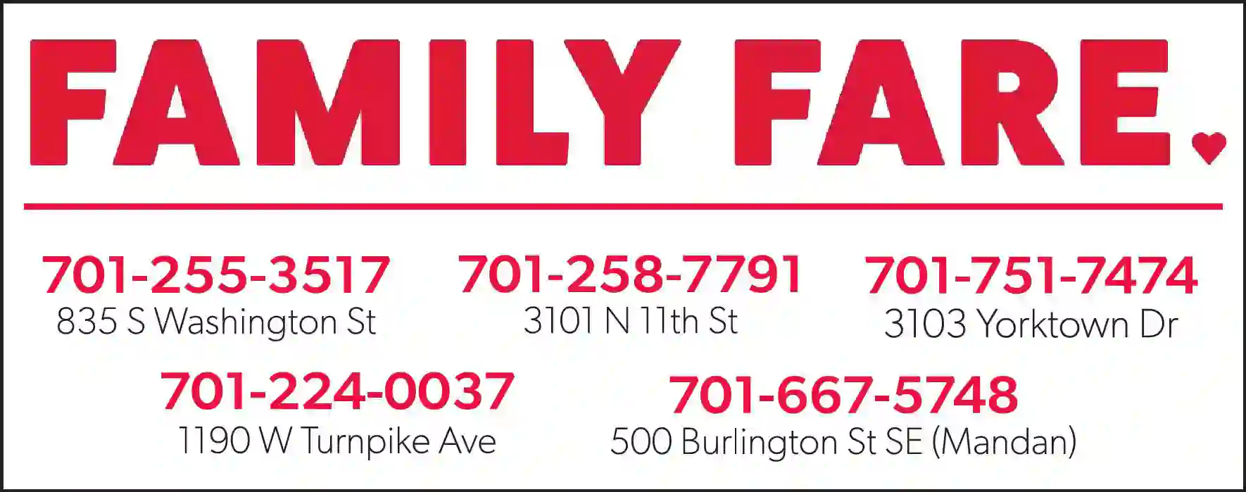 Grocers - Retail print ad for Family Fare