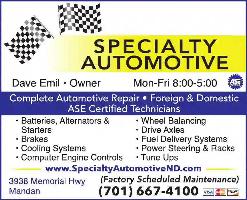 Auto Repair & Service print ad for Specialty Automotive