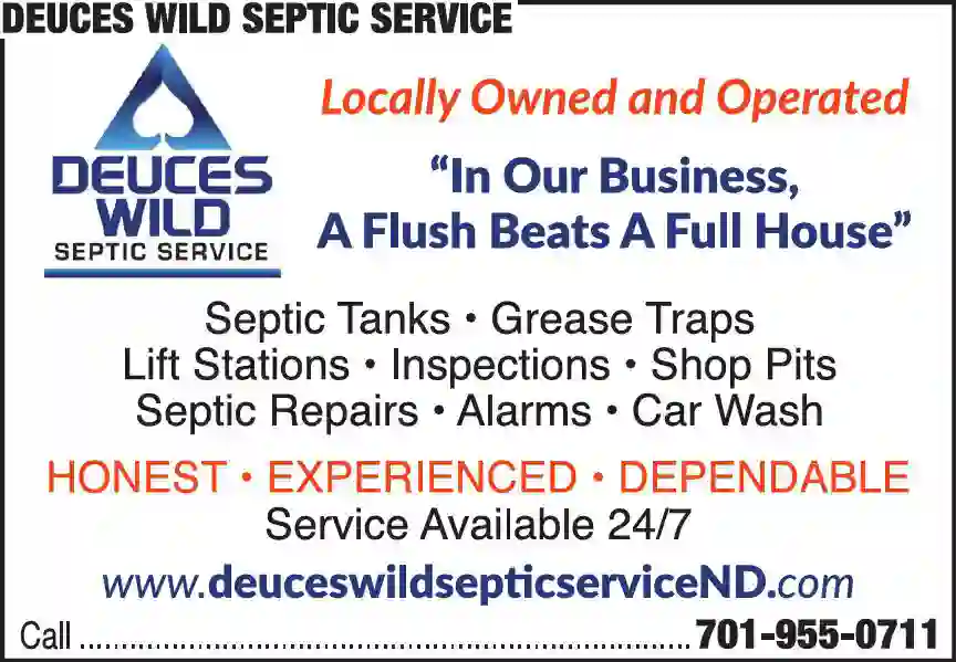 Septic Tanks & Systems - Cleaning print ad for Deuces Wild Septic Service