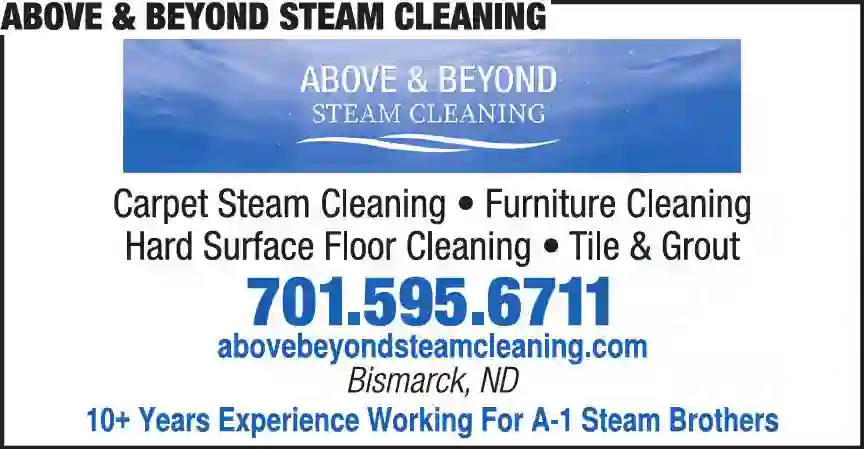 Carpet Rug & Upholstery Cleaners print ad for Above & Beyond Steam Cleaning