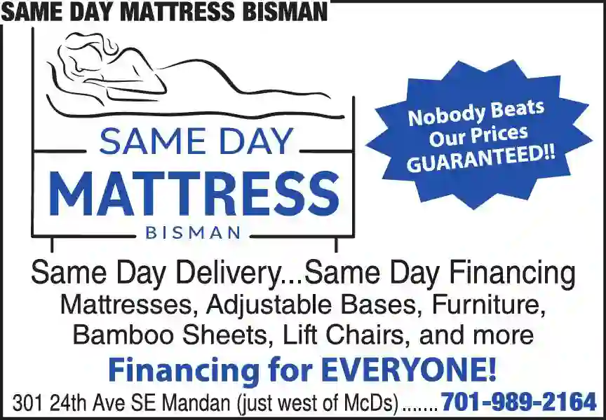 Mattresses - Retail print ad for Same Day Mattress Bisman