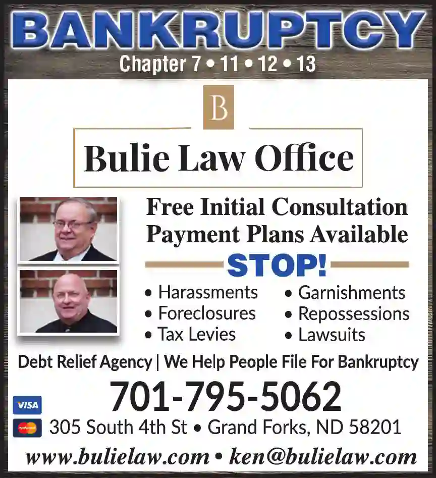 Attorneys - Bankruptcy print ad for Bulie Law Office